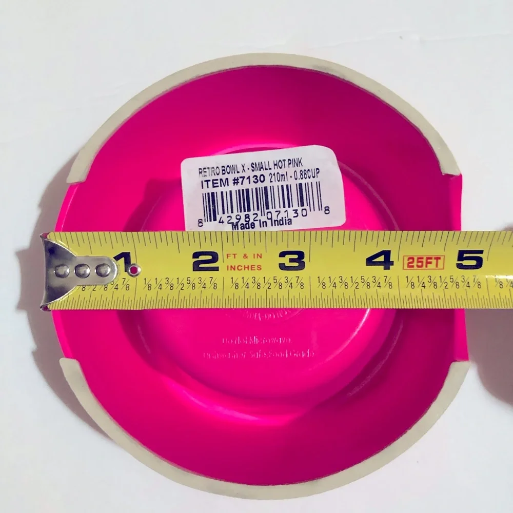 NEW LOVING PETS Hot Pink Retro Bowl Dog Cat Food Water Bowl X-Small, 0.88 Cup